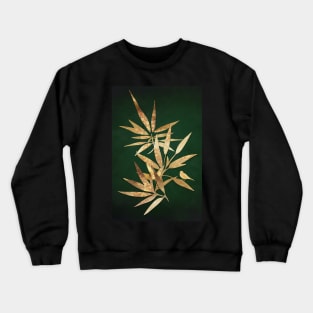 Golden Bamboo Leaves Crewneck Sweatshirt